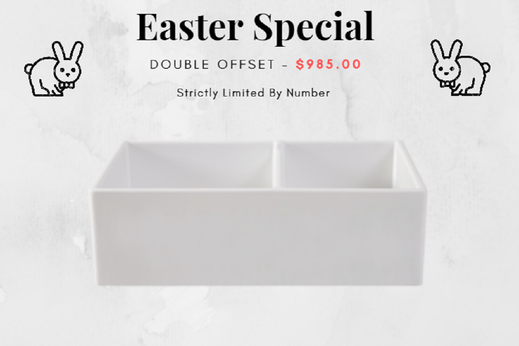Easter Sale - Double Offset Sink 50% Off