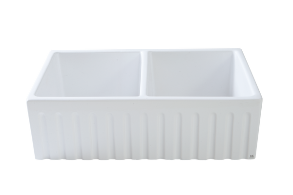 October Special ! - Double Fluted Apron Sink - 833 x 500 x 250mm