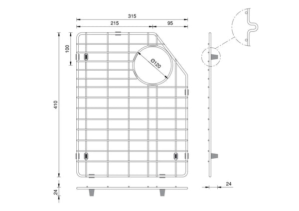 Double Butler SInk - Grid (Left)