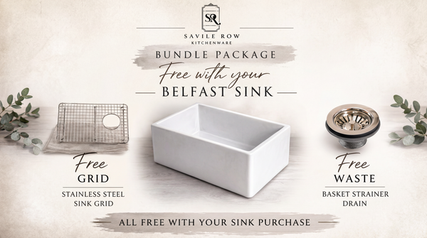 March Special! - Mayfair Butler Sink - 838 mm - With Free Grid & Waste !