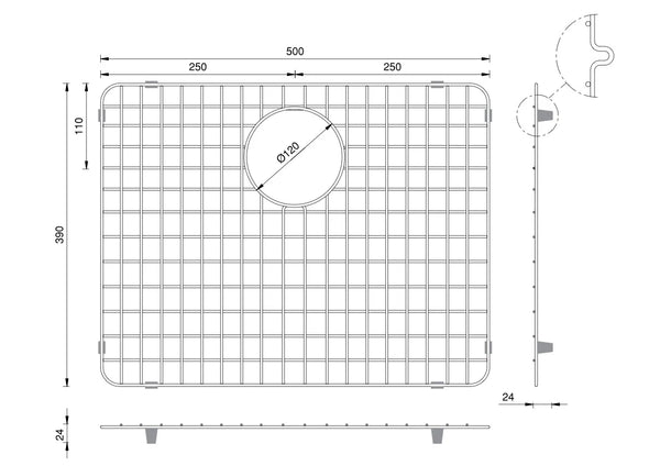 Small Butler Sink - Grid