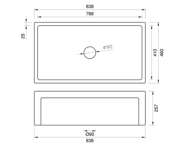 Cheshire - Country Fireclay Sink - 833