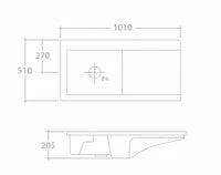 Moet Sink - 510 x 1010 x 205mm