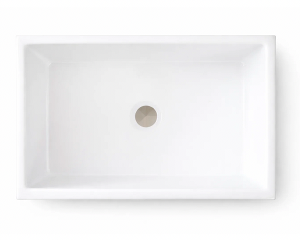 Kensington - Narrow Fluted Fireclay Farmhouse Sink - 833 mm