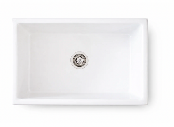 Kensington - Narrow Fluted Fireclay Farmhouse Sink - 833 mm