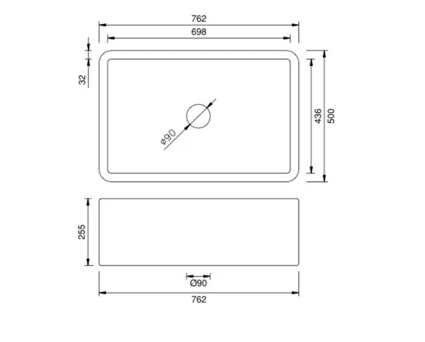 Copper Butler Sink - 762 mm