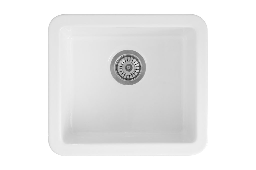 Undermount Fireclay Prep Sink - 420 x 482 x 257 mm