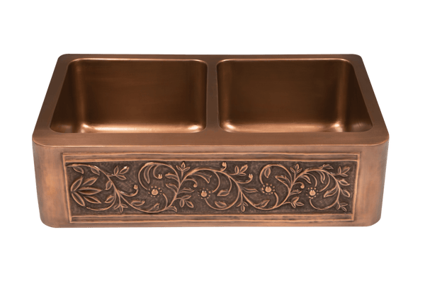 Copper Double Country Sink