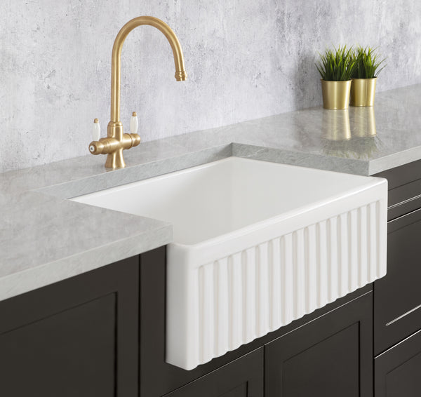 February Special ! - Mayfair Fluted / Plain Butler Sink - 755 * 500 * 250  - Free Grid - $945.00