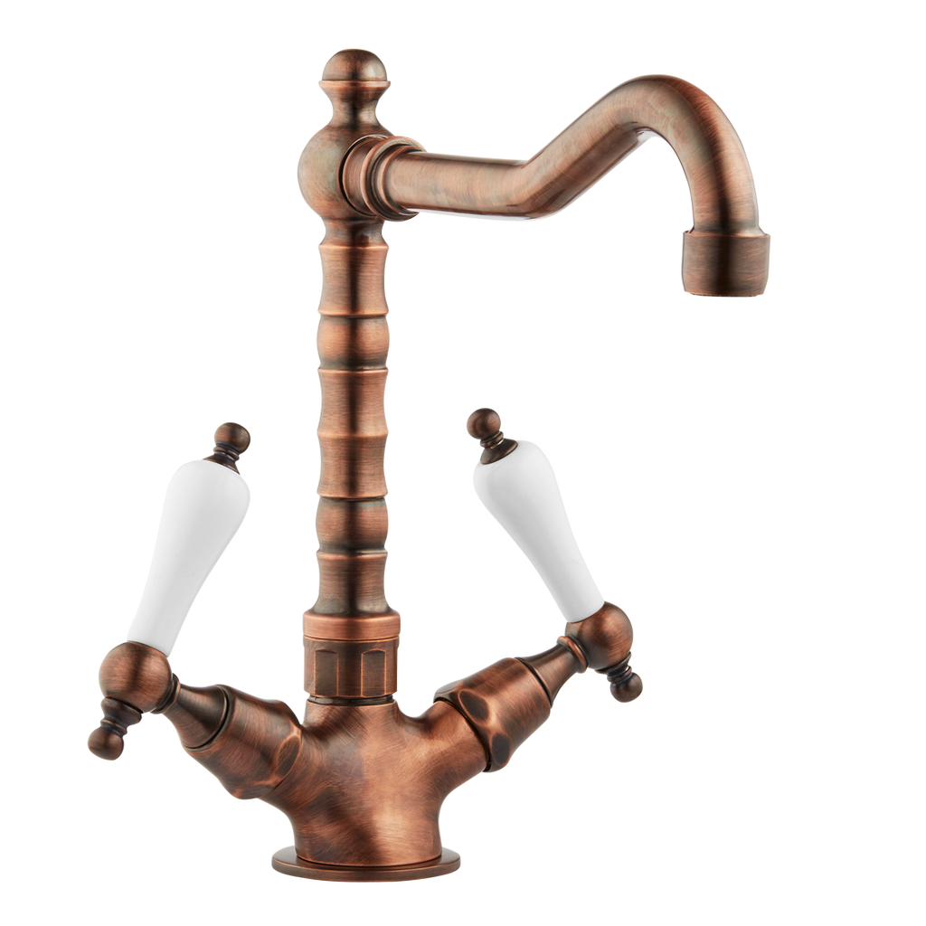 Country Kitchen Tap - Porcelain Levers