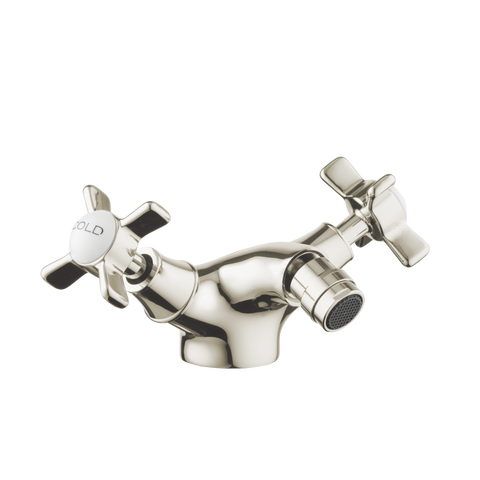 Monobloc Bidet Mixer - Cross Handles
