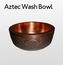 Copper Aztec Wash Bowl